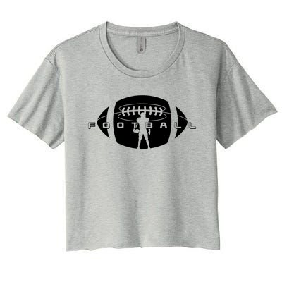 Cool Football Logo Sports Fan Women's Crop Top Tee