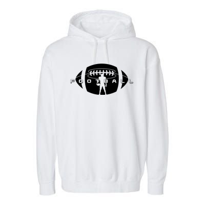 Cool Football Logo Sports Fan Garment-Dyed Fleece Hoodie