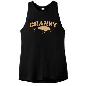 Crankbait Fishing Lure Cranky Funny Gift Ideas For Fishing Ladies PosiCharge Tri-Blend Wicking Tank