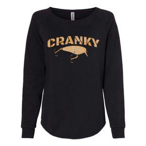 Crankbait Fishing Lure Cranky Funny Gift Ideas For Fishing Womens California Wash Sweatshirt