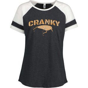 Crankbait Fishing Lure Cranky Funny Gift Ideas For Fishing Enza Ladies Jersey Colorblock Tee