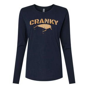 Crankbait Fishing Lure Cranky Funny Gift Ideas For Fishing Womens Cotton Relaxed Long Sleeve T-Shirt