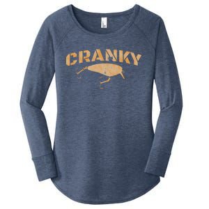 Crankbait Fishing Lure Cranky Funny Gift Ideas For Fishing Women's Perfect Tri Tunic Long Sleeve Shirt