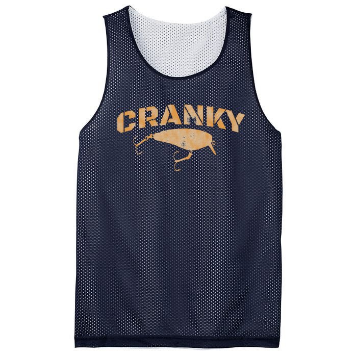 Crankbait Fishing Lure Cranky Funny Gift Ideas For Fishing Mesh Reversible Basketball Jersey Tank