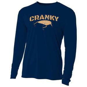 Crankbait Fishing Lure Cranky Funny Gift Ideas For Fishing Cooling Performance Long Sleeve Crew