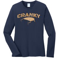 Crankbait Fishing Lure Cranky Funny Gift Ideas For Fishing Ladies Long Sleeve Shirt