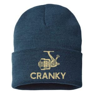 Crankbait Fishing Lure Cranky Funny Gift Ideas For Fishing Sustainable Knit Beanie