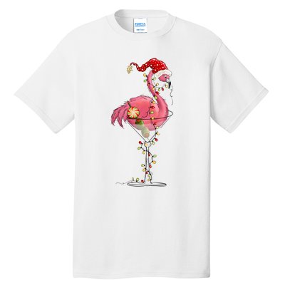 Christmas Flamingo Lights Holiday Season Tall T-Shirt