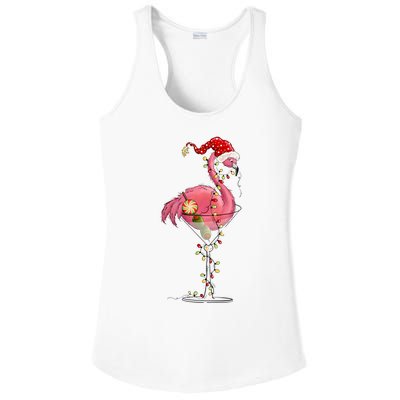 Christmas Flamingo Lights Holiday Season Ladies PosiCharge Competitor Racerback Tank