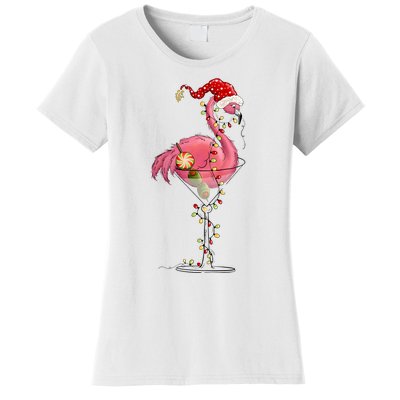 Christmas Flamingo Lights Holiday Season Women's T-Shirt