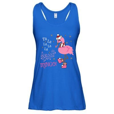 Cute Fa La La Mingo Candy Cane Christmas Flamingo Gift Ladies Essential Flowy Tank