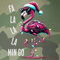Christmas Fa La La Mingo Flamingo Xmas Gift Legacy Tie Dye Trucker Hat