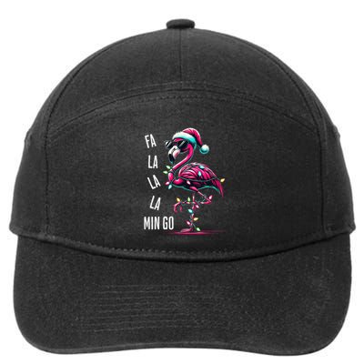 Christmas Fa La La Mingo Flamingo Xmas Gift 7-Panel Snapback Hat