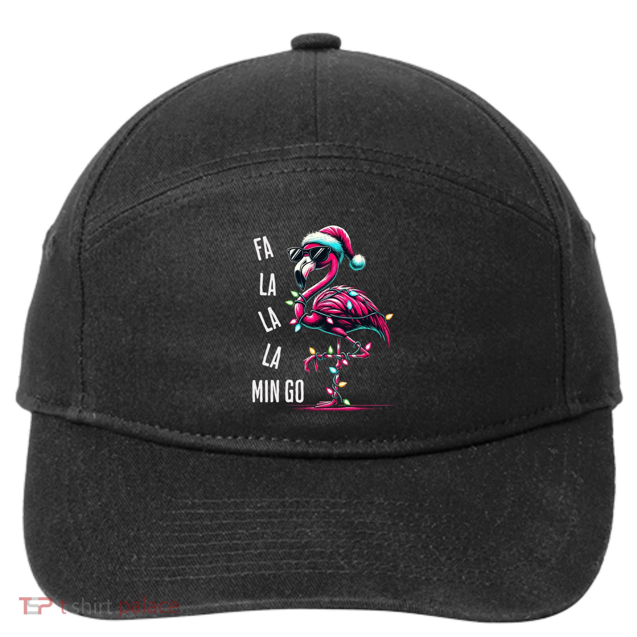 Christmas Fa La La Mingo Flamingo Xmas Gift 7-Panel Snapback Hat