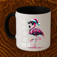 Christmas Fa La La Mingo Flamingo Xmas Gift Mug