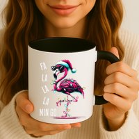 Christmas Fa La La Mingo Flamingo Xmas Gift Mug