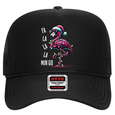 Christmas Fa La La Mingo Flamingo Xmas Gift Trucker Hat