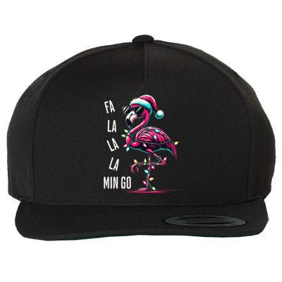 Christmas Fa La La Mingo Flamingo Xmas Gift Wool Snapback Cap