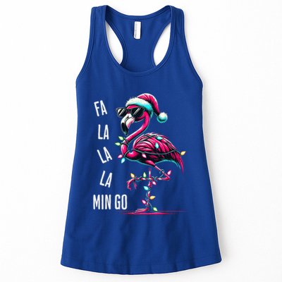 Christmas Fa La La Mingo Flamingo Xmas Gift Womens Tank Top