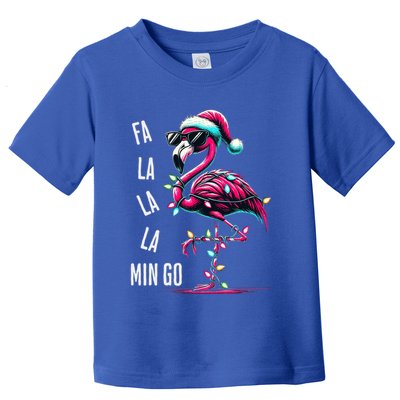 Christmas Fa La La Mingo Flamingo Xmas Gift Toddler T-Shirt