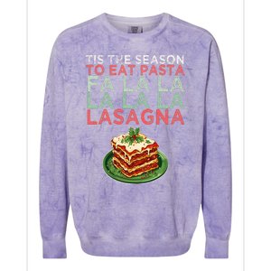 Christmas Fa la Lasagna Pasta Holidays Colorblast Crewneck Sweatshirt