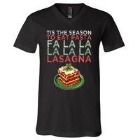 Christmas Fa la Lasagna Pasta Holidays V-Neck T-Shirt