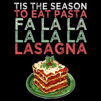 Christmas Fa la Lasagna Pasta Holidays Drawstring Bag