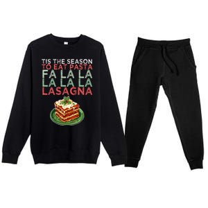 Christmas Fa la Lasagna Pasta Holidays Premium Crewneck Sweatsuit Set