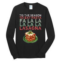 Christmas Fa la Lasagna Pasta Holidays Tall Long Sleeve T-Shirt