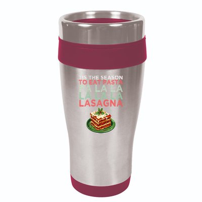 Christmas Fa la Lasagna Pasta Holidays 16oz Travel Tumbler
