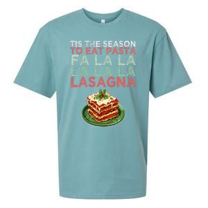 Christmas Fa la Lasagna Pasta Holidays Sueded Cloud Jersey T-Shirt