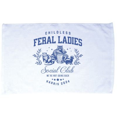 Childless Feral Ladies For Kamala Harris Microfiber Hand Towel