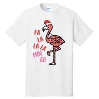 Christmas Fa La La Mingo Flamingo Xmas Tall T-Shirt