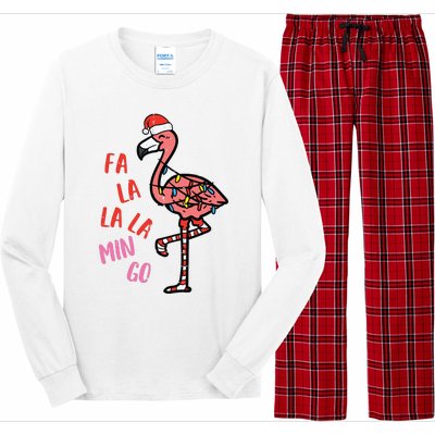 Christmas Fa La La Mingo Flamingo Xmas Long Sleeve Pajama Set