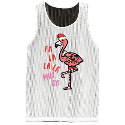 Christmas Fa La La Mingo Flamingo Xmas Mesh Reversible Basketball Jersey Tank