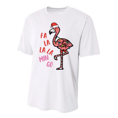 Christmas Fa La La Mingo Flamingo Xmas Performance Sprint T-Shirt