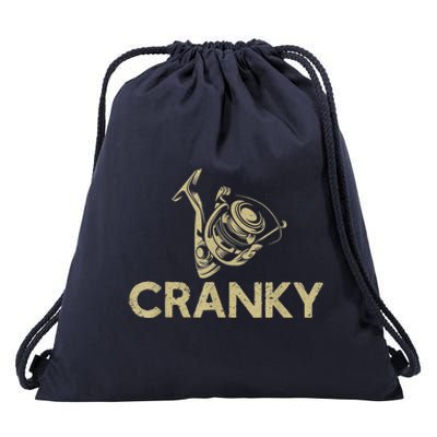 Crankbait Fishing Lure Cranky Funny Gift Ideas For Fishing Drawstring Bag