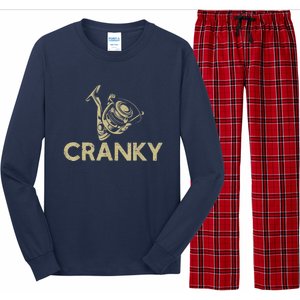 Crankbait Fishing Lure Cranky Funny Gift Ideas For Fishing Long Sleeve Pajama Set