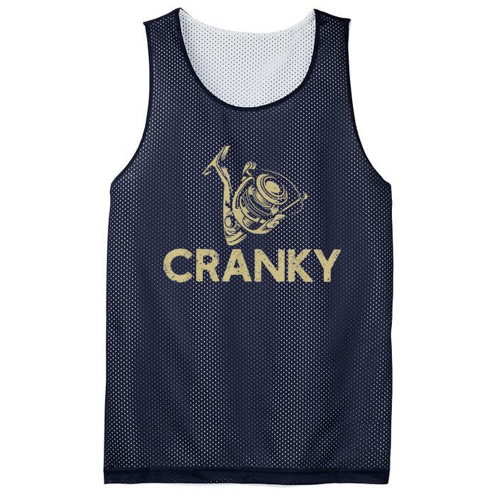 Crankbait Fishing Lure Cranky Funny Gift Ideas For Fishing Mesh Reversible Basketball Jersey Tank