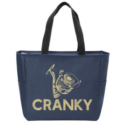 Crankbait Fishing Lure Cranky Funny Gift Ideas For Fishing Zip Tote Bag