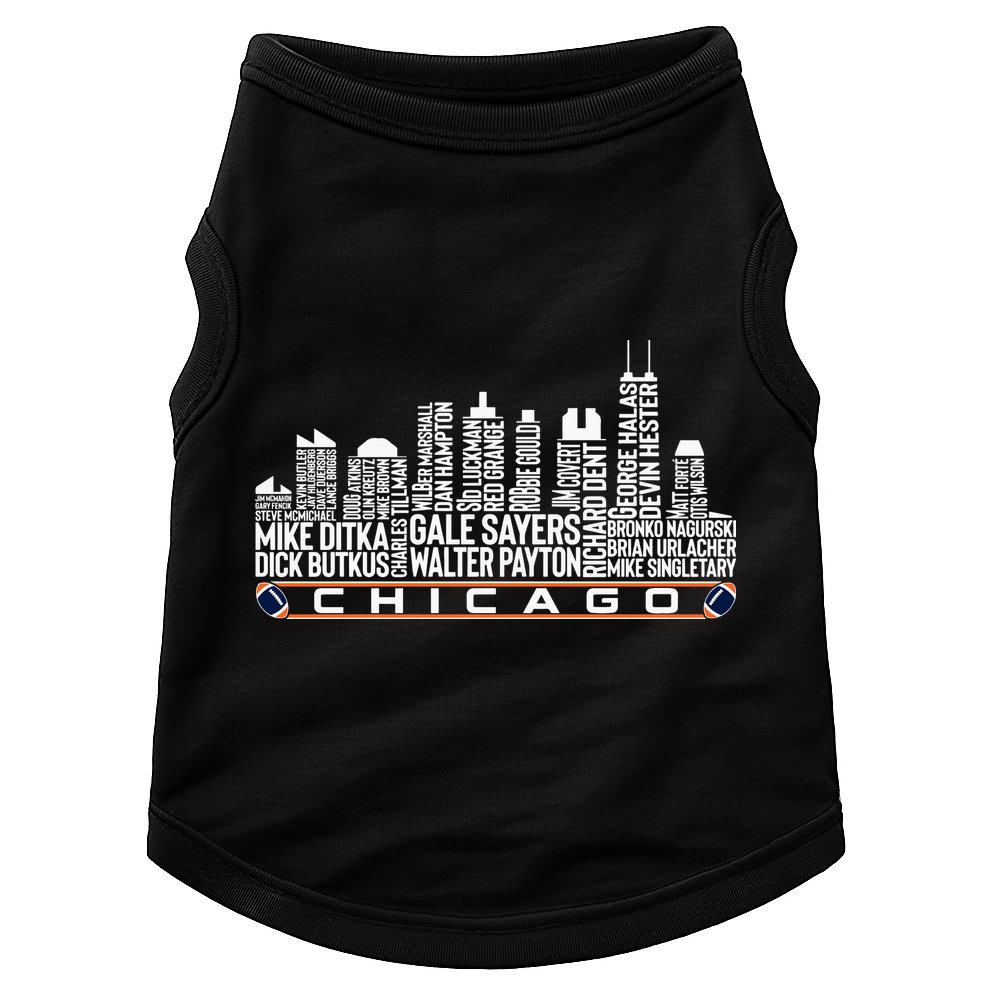 Chicago Football Legend Chicago Skyline Doggie Tank