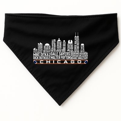 Chicago Football Legend Chicago Skyline USA-Made Doggie Bandana