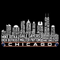 Chicago Football Legend Chicago Skyline Cooling Performance Crew T-Shirt