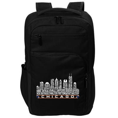 Chicago Football Legend Chicago Skyline Impact Tech Backpack