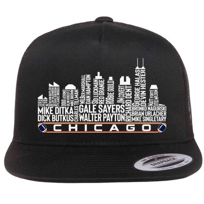 Chicago Football Legend Chicago Skyline Flatbill Hat