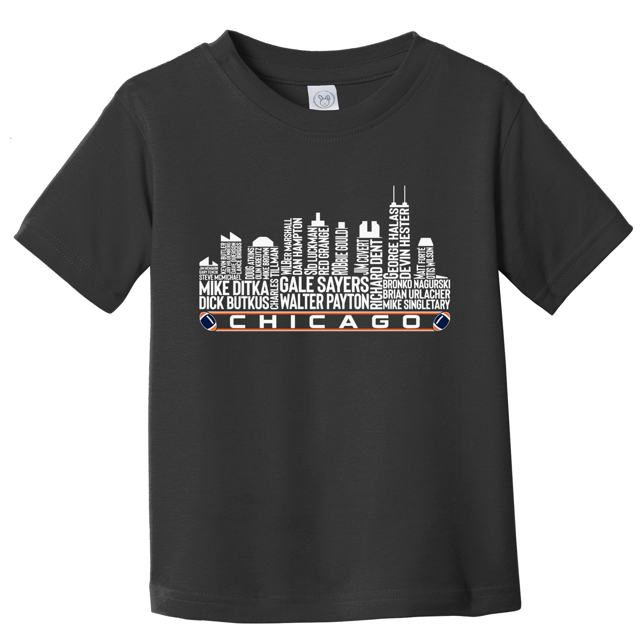 Chicago Football Legend Chicago Skyline Toddler T-Shirt