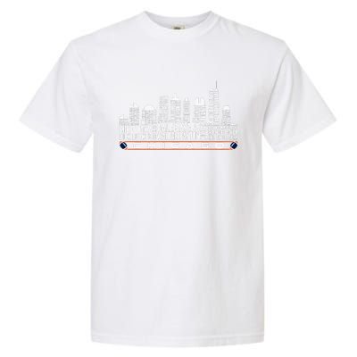 Chicago Football Legend Chicago Skyline Garment-Dyed Heavyweight T-Shirt