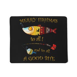 Christmas FishermanS Merry Fishmas To All Fishing Mousepad