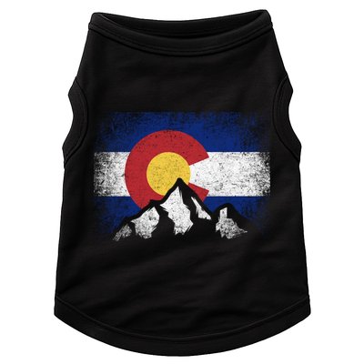 Colorado Flag Mountain Ski Winter Gift Hiker Hiking Camping Gift Doggie Tank