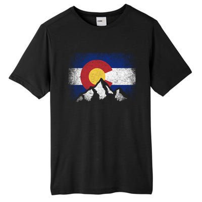 Colorado Flag Mountain Ski Winter Gift Hiker Hiking Camping Gift Tall Fusion ChromaSoft Performance T-Shirt